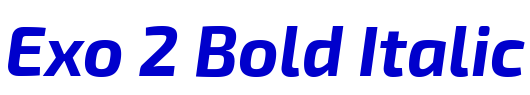 Exo 2 Bold Italic fuente